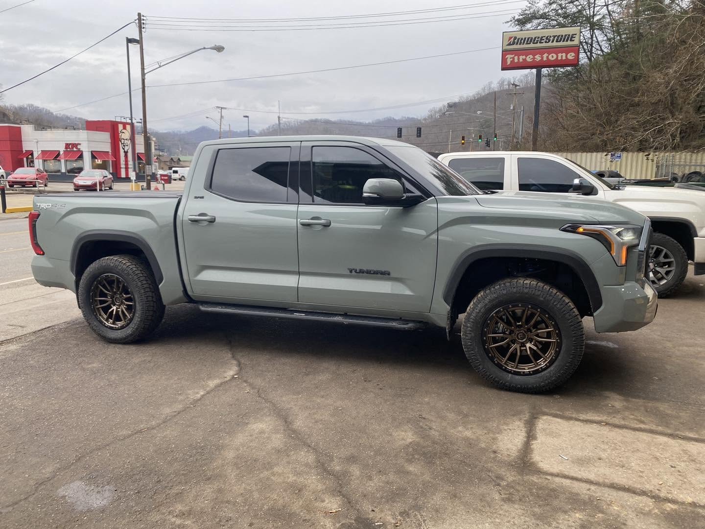Toyota Tundra TRD with bronze custom wheels