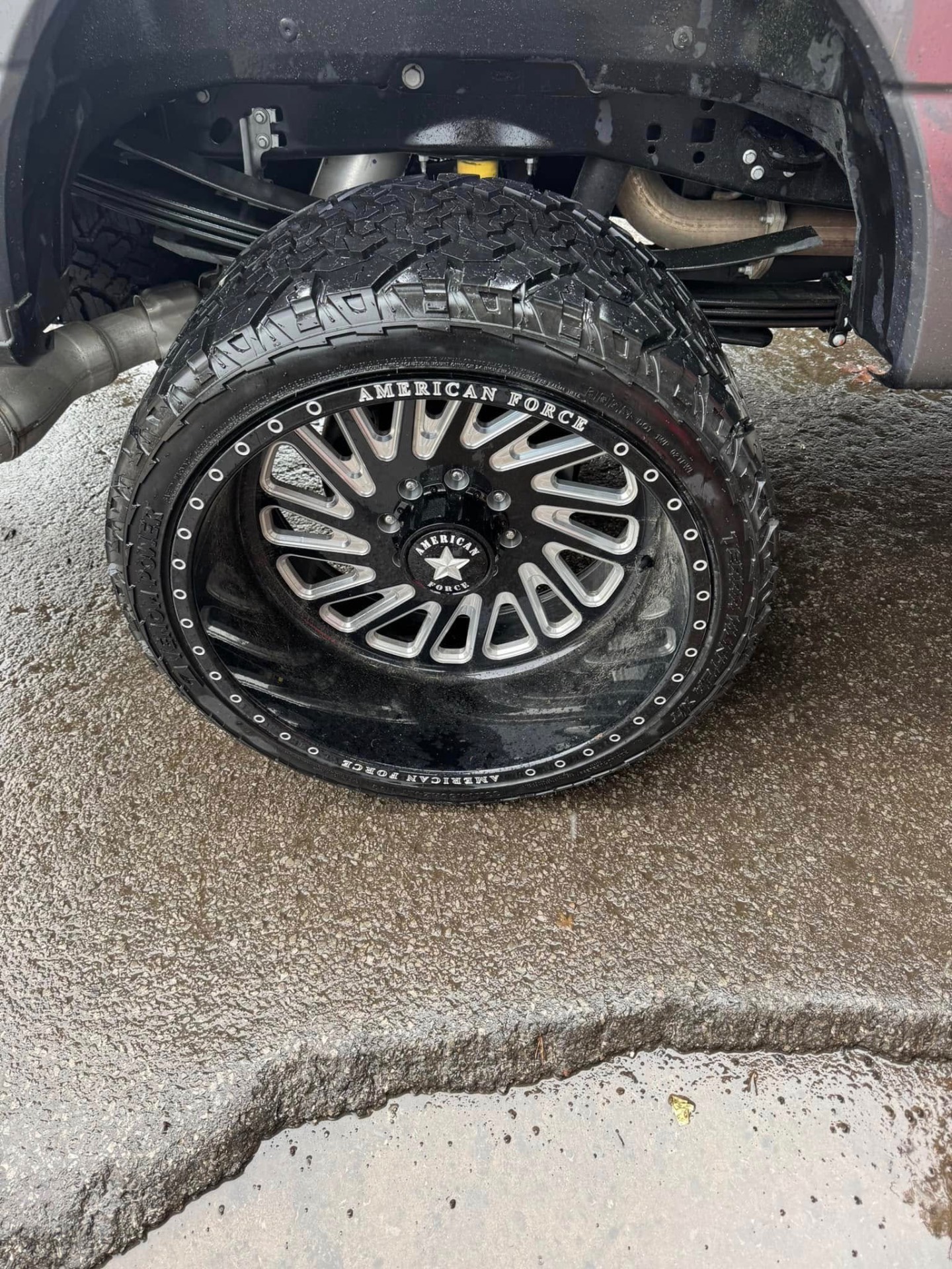 American Force wheel mounted on lifted truck